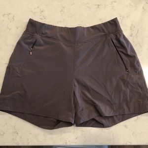 Purple athletic shorts